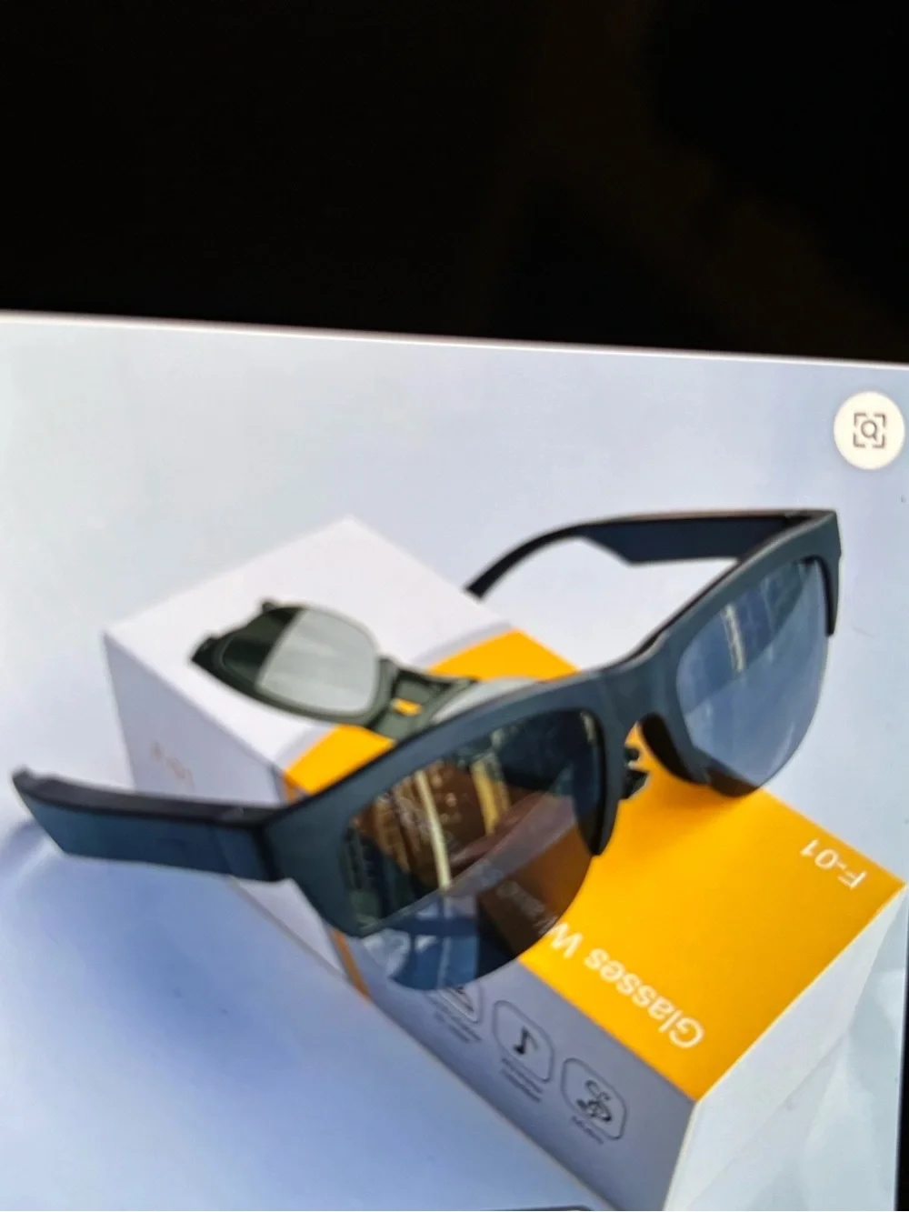 F01 Smart Audio Sunglasses - black Bluetooth. New